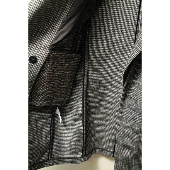 BCBG Max Azria women's wool Coat Per-Owned Black/White Medium Size - Picture 9 of 11